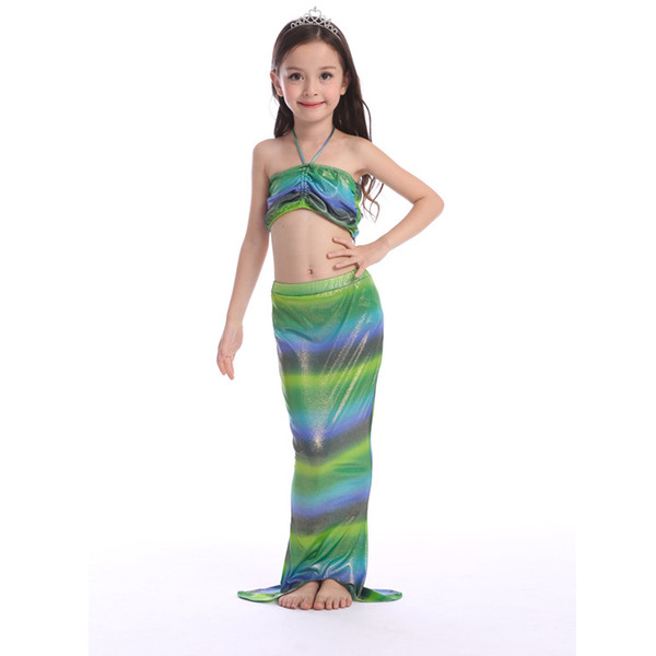 Top quality Girls Bikini Mermaid Tail Swim Suit Dress Infant Kids Swimsuit Swimwear Bathing Suits Summer Swimwear Costumes