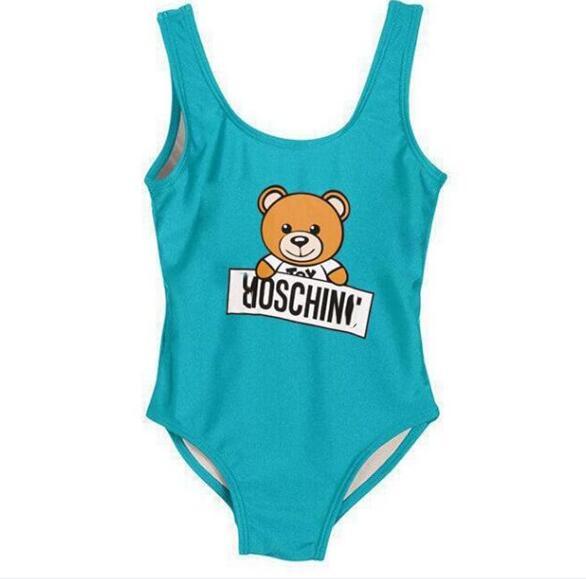 girl Swim Kids clothes One-Pieces baby girls jumpsuits swimwear printing letter swimsuit kids beach clothing Free shipping