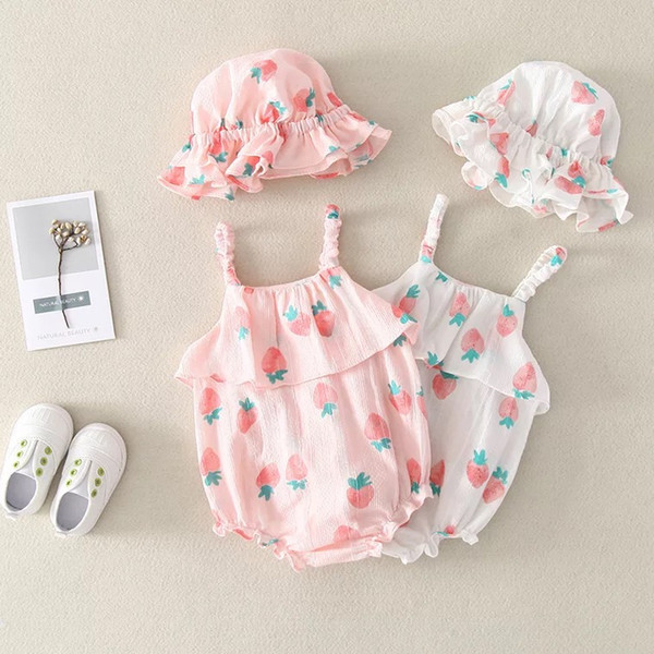 Baby clothes female summer dress 2019 triangle princess sling climbing clothes baby conjoined clothes bag fart