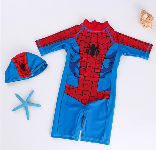 Boy Spider-Man Swimwear baby Bathing Suit One Pieces cartoon children Swimsuit baby Swim Wear 2019 Summer