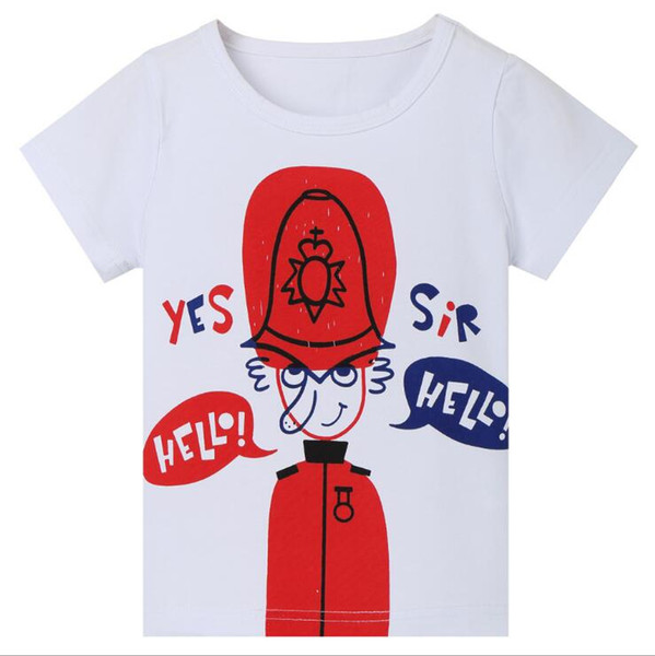 Famous Brand Letter Print Boy's T-shirts Cotton Summer Tees for Little Girl Fashion Red Black Short Sleeves Tops For Kids