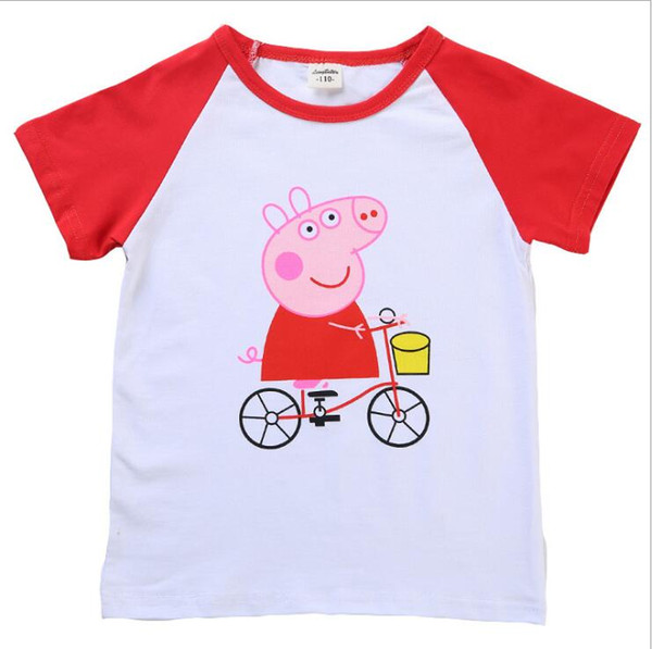 Brand Logo Baby Boy Clothes Famous Luxury Summer 3/4 Sleeves Baby Girl T-shirt Animal Print Tees