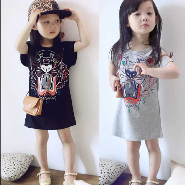 new pattern fashion movement summer dress girls clothes baby striped dress children Clothing