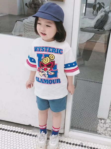 Tops 100% Cotton 2019 Summer super baby Lovely boys girls T Shirt New Style cartoon Clothes Kids casual fashion Shirt