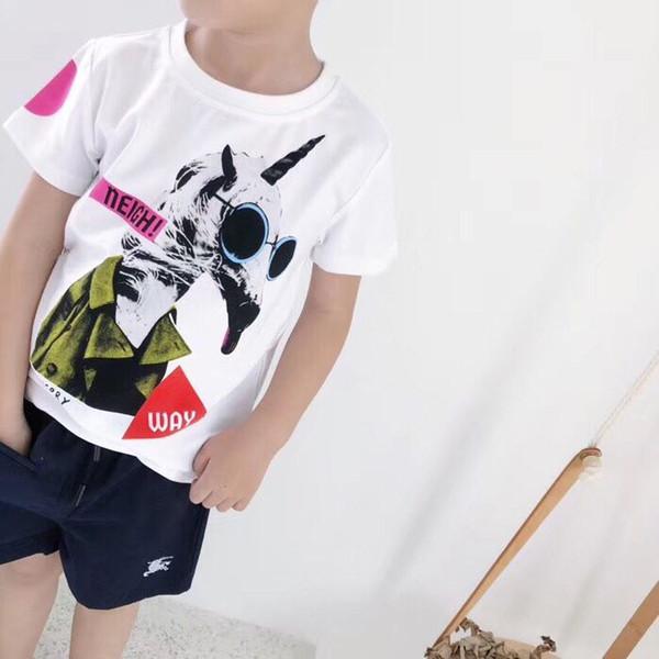 New Fashion 2019 Summer Kid Boys T shirt Cartoon Print Pocket T-shirt Tops