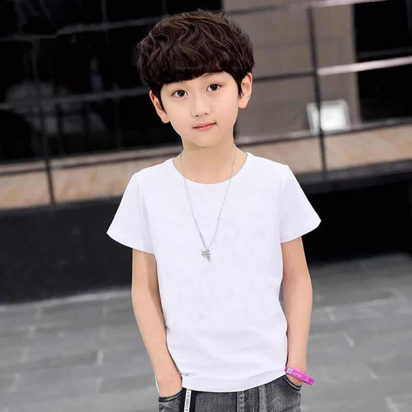 2018 Best Quality Casual Shirt Summer Children Short Sleeve T-shirts Solid Color Girl Student Round Neck T Shirt Tops