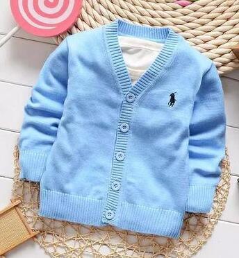 Fashion New Kids Sweater Autumn Children Polo Cardigan Coat Baby Boys Girls single-breasted jacket Sweaters outer wear 87101