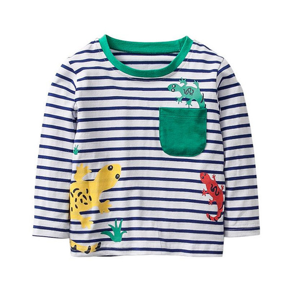 2018 design toddler boys kids clothing striped t shirts for boys t-shirt kids 100% cotton full sleeve for sping fall children clothing