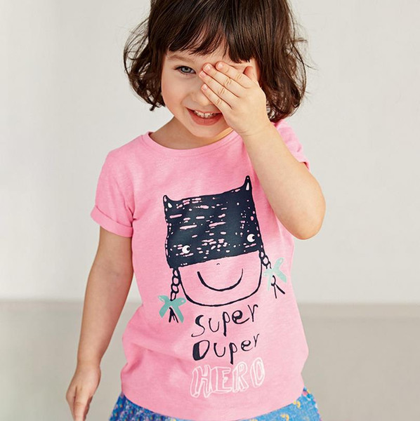 designer kids t shirt Colorful Girls baby t-shirt for girls 3d Rainbow printed t shirt kids short sleeve for summer 100%cotton China factory