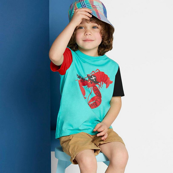 Children Clothes kids t shirt short sleeves lobster t-shirts for boys 3D t shirts for boys baby children costumes wholesale mixed sizes