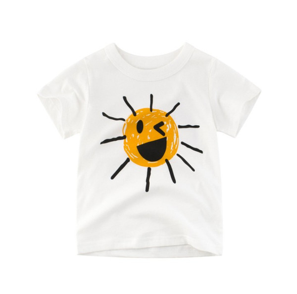 ins hot sale baby boys t shirt baby prints summer boutique cotton shirt children