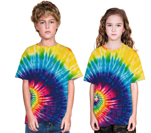 ins hot sale baby girls shirts kids rainbow prints boutique summer shirts kids hot sale prints shirts