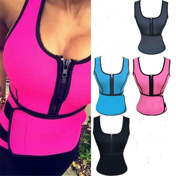 New Neoprene Body Shaper Women Slimming Vest Thermo Fitness Trainer Neoprene Sauna Vest Adjustable Waist Trainer Body Shaper A42307