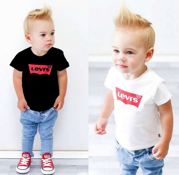 In stock Summer streetwear European fashion baby boys girls high quality cotton T-shirt casual baby T-shirt 2-9 years old