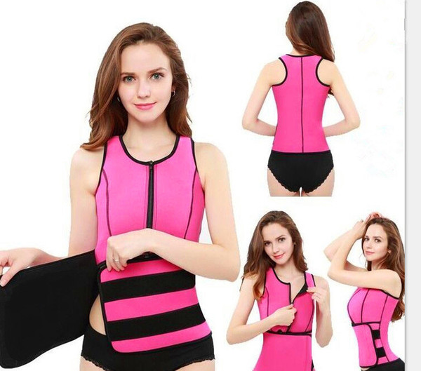 Neoprene Body Shaper Women Slimming Vest Thermo Fitness Waist Trainer Neoprene Sauna Vests Top Adjustable Waist Trainer Body Shaper 4 Colors