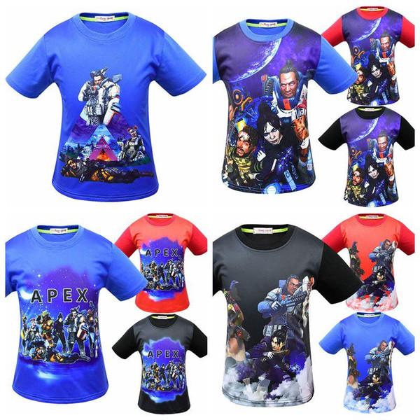 12 Styles Baby Boys Apex Legends T-shirts Cotton Hiphop Funny Summer Shirt Hot Game Cosplay Clothes Home Clothing CCA11355 20pcs