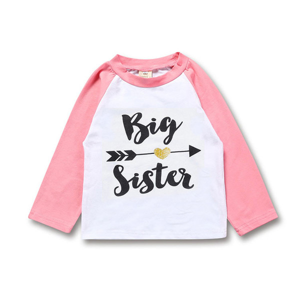 Girls Color Wreath Print Autumn Long-sleeved T-shirt Child Wear Flower Letter Printing Pattern Cotton Round Neck Moisture Wicking 11