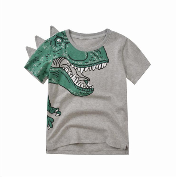 Baby Boy Clothes Kids Boy Cartoon Dinosaur T shirt Tops 2019 Summer Short Sleeve Cotton Animal Tops Tee Kids Clothing Toddler Baby Clothes