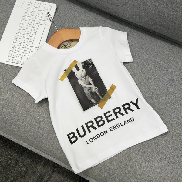 2019 New spring summer boy's cute t-shirt high quality Soft and comfortable Ugly little rabbit print