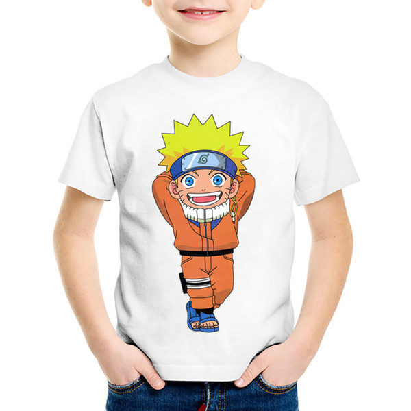 Anime Print Toddler Uzumaki Naruto Funny T-shirts Kids Cool Summer Short Sleeve Tees Boys/Girls Casual Tops Baby Clothes,HKP2244