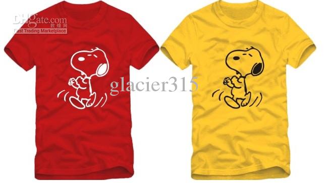 free shipping new arrival summer tee kids t shirt children T-shirt snoopy printed t shirt cartoon dog t shirt 100% cotton 6 color