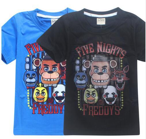 2017 Summer Children's Clothes Cartoon T-Shirts Five Nights At Freddy's Boys Girls Clothing Kids T Shirt 5 Freddys Tops3-12Year