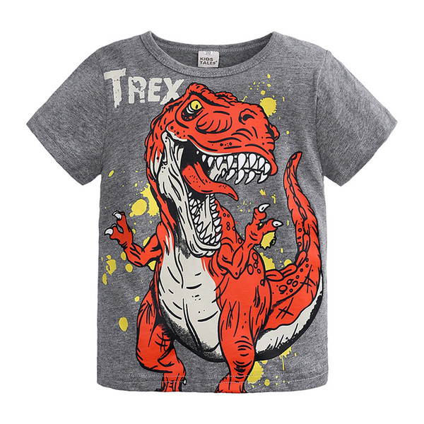 Dinosaur Clothes Summer Short Sleeve T-shirts for Children Toddler Baby Boys Girls Three Colors Tops Tees Kids Clothing T Shirts Wholesale