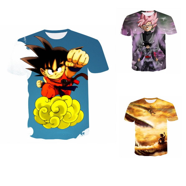 31 styles Dragon Ball Goku Printing Casual Top Short Sleeve T-shirts Summer Clothing Big Boys Girls Tees