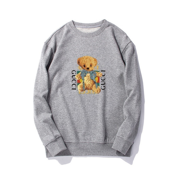 Guc 2019 new men's women's and children's sweater, high-grade fabric, comfortable and stylish, small teddy bear print badge