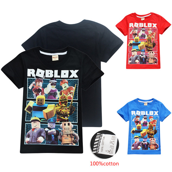 Roblox Kids Tee shirts 3 Colors 4-12t Kids Boys Girls Cartoon Printed Cotton T shirts Tees kids designer clothes SS118