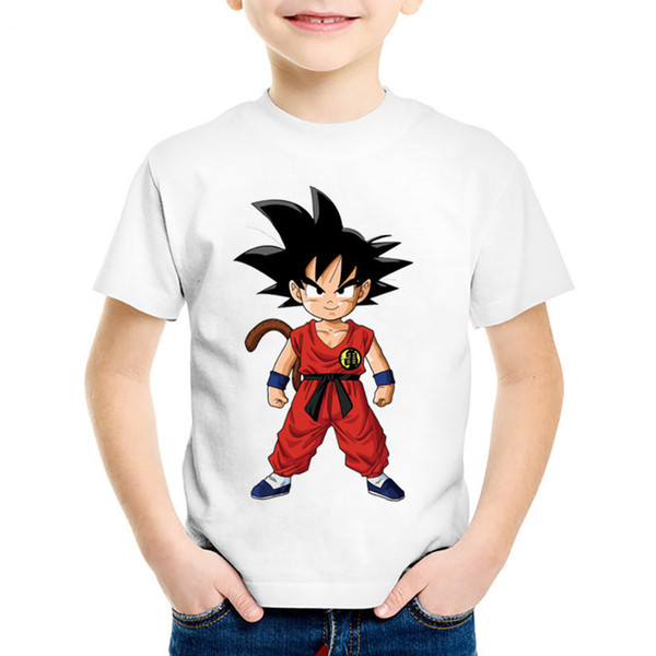 Cartoon Print Toddler Goku Children T-shirts Kids Anime Dragon Ball Z Summer Funny Tees Boys/Girls Tops Baby Clothing,HKP5072
