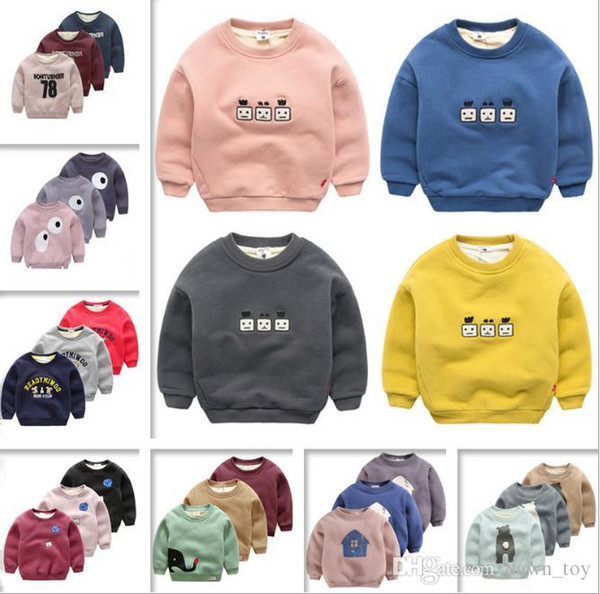 wholesale Children's Clothing New Boys and Girls Cartoon Cotton Long-sleeved T Shirt Round Neck Sets of Sweater Children T Shirt