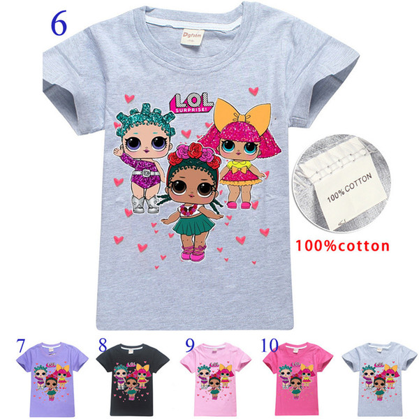 Girls Boys Surprise T-shirts Designer Shirts Children Game Cartoon 100% Cotton Short Sleeve T shirt Summer Baby Kids Clothing for 4~12 years