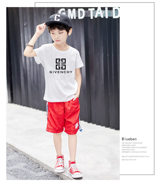 Giv brand kids T-shirts 2019 fashion summer childrens Giv Letter Printed tshirts Boys Girls cotton short sleeve tops tees Size 100-140