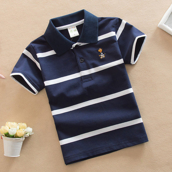 good quality boys polo shirt summer 2019 new clothes children clothing kids cotton polo shirts high quality stripe boys sport shirts