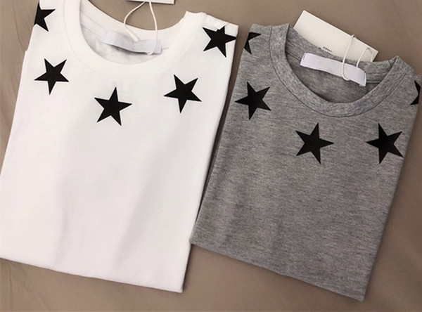 Stars printing Short Sleeve T shirt Summer Wear Tide Brand Children's Garment Children refreshing Pure Cotton boy clothes