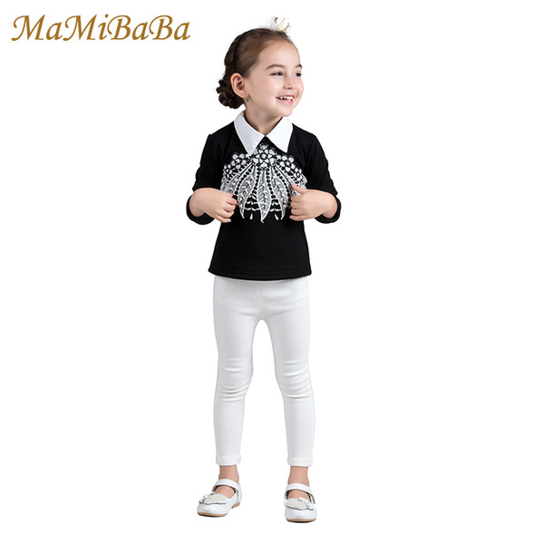 Baby Girls T-shirts 2019 New Cartoon Casual Long Sleeve Kids Tops One Piece For Girl T Shirt Cotton Cute Children Clothing Ss369