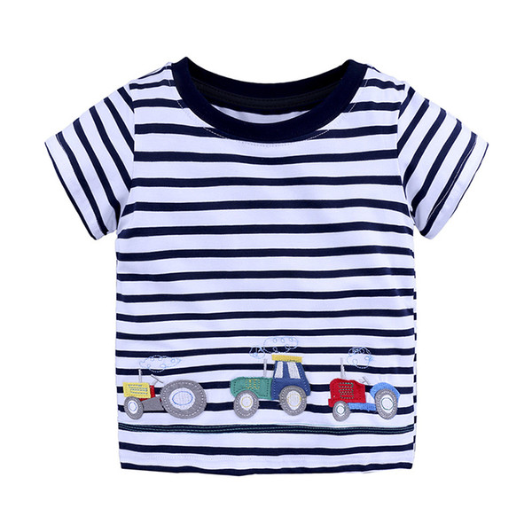 2018 Summer New Boys And Girls Cotton Short-sleeved T-shirt 1-6T Round Neck Shirt Cartoon Cotton Cute Children's Clothing