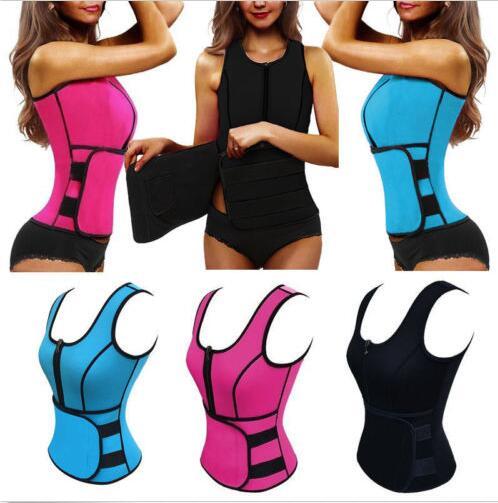 Women Neoprene Body Waist Shaper Thermo Sweat Sauna Vest Oversize Shapewear Corset Slimming Waist Belt Trainer Body Shaper Slimmer A42503