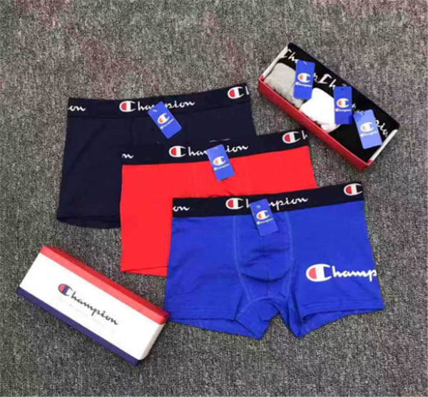 New Champion Letters Print Male Boxers Men Underwears Cotton Briefs Fashion Breathable Soft Good Quality Shorts Men Underpants M-2XL D22509