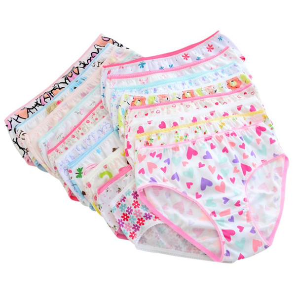 new hot 6pcs/set Baby Panties Cotton Kids Underpants Baby Girl Print Briefs Panties for girls Children's Underpants Random Color