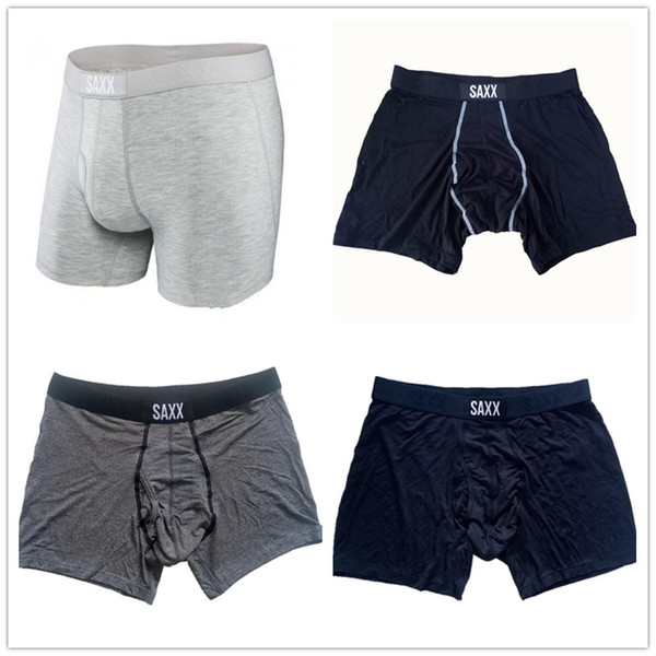 Mens Saxx Letters Boxers Underwear Underpant Comfort Breathable Shorts Panties Male Briefs Tights Elastic Side Door Boxers with mesh E3304