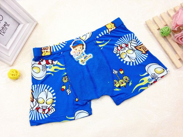 TOP SALE Boys Bamboo Fiber Ultraman Boxers Cartoon Kids Supermen Underwear Quality Children Modal Cotton Panties Students Underwear 7-12T U1