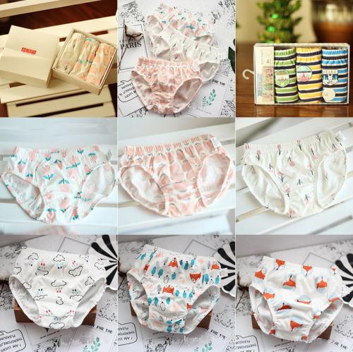 Brand New 2018 Newest Arrivals 3pcs Set Toddler Kids Baby Girl Boy Briefs Soft Cotton Panties Knickers