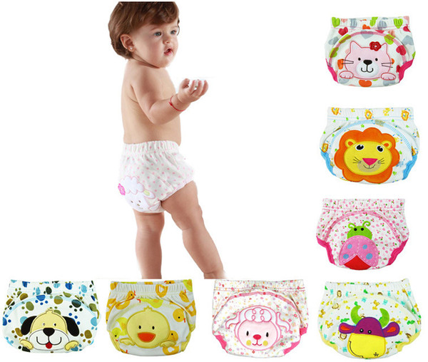 2016 cartoon baby training pants waterproof diaper pant potty toddler panties newborn underwear Reusable training pants 12 designs to choose