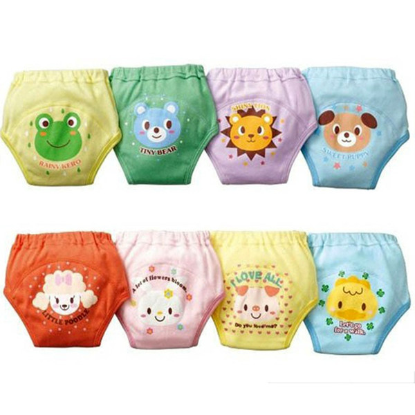 4 layers cartoon baby training pants cloth diapers waterproof potty training pants toddler newborn underwear Washable Reusable