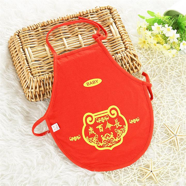 Traditional Chinese Style Infant Apron Cotton Newborn Children's Apron Baby Cotton Round Belly Thin Section Wholesale Baby Products