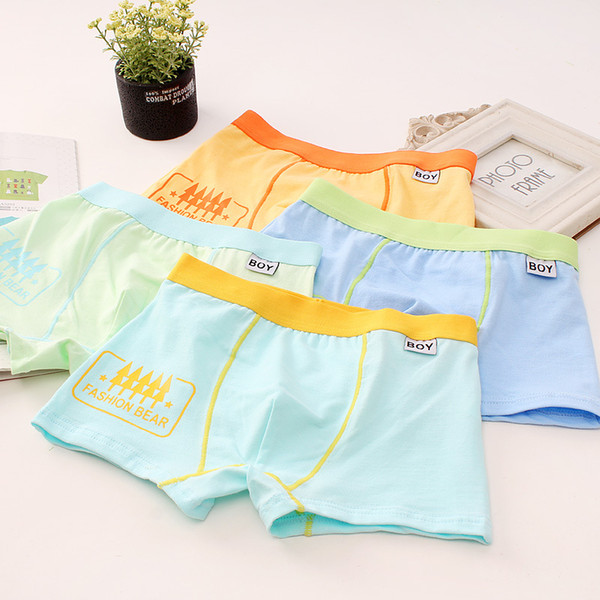 2019 new free shipping high quality boys boxer shorts panties kids tree cotton children underwear 1-10year 4pcs/lot