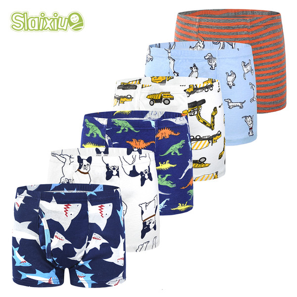 6Pcs/lot briefs for boys underwear kids boxer panties for 2-10years Soft Organic Cotton Teenager Children's Pants baby Underpant V191118