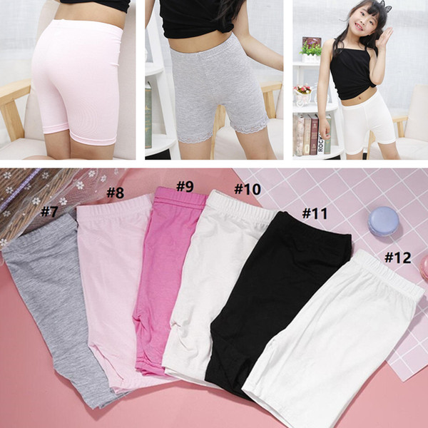 Shorts Girls Safety Pants Baby Kids Dress Safety Panties Underwear Lace Short Tights Anti-alight Summer Shorts Cheap Clothes DHL E3303